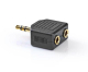 Adapter 3,5mm Stecker auf 2x3,5 Klinkenkupplung