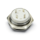 Taster vollmetall 1pol. blau bel.19mm 24V 1A IP65