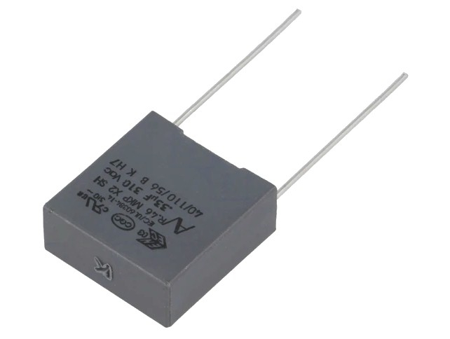 0,33uF/310VAC R15mm Polypropylen X2 Kondensator