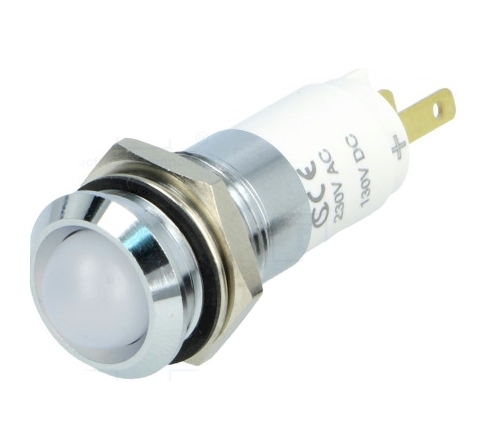 Schalttafel Leuchte Signalleuchte Signallampe LED 230V Weiss 29mm Schaltschrank 
