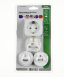 Reisestecker Weltadapter Set 4-teilig Groß Britannien, USA, Australien, China
