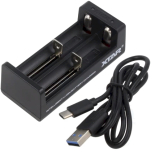 Ladegerät für 2x Li-Ion Akkus Max. 0,5A über USB-Anschluss