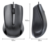 Maus optisch USB 3-Tasten 1000DPI mit Kabel