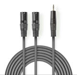 XLR Kabel 2x XRL Stecker -> 1x Klinkenst. 3,5 st.