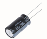 68uF/200V 105° 12,5x25 radial ELKO