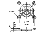 Lüftergitter 40x40mm Metall