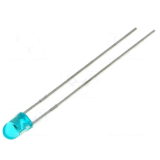 LED 3mm blau diffus Ub 3,8 - 4,7V 20mA 20-50mcd