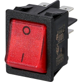 Wippschalter 2polig EIN/AUS 250V/16A 30x22mm rot