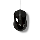 Maus mit Kabel Desktop 3 Tasten Schwarz