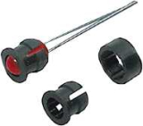 LED Fassung 5mm schwarz PVC
