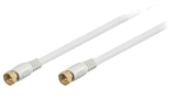Sat Anschlußkabel 2xF -Stecker 2,5m weiß gold