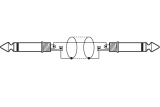 Instrumentenkabel 3m 2xKlinkenstecker rot