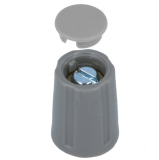 Drehknopf 10,5x14mm 4mm Achse grau