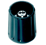 Drehknopf 15x17mm 6mm Achse schwarz mit Deckel