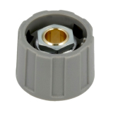 Drehknopf 23x15,5mm 6mm grau mit Deckel