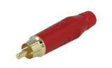 Cinch/RCA Stecker Metall vergoldet rot High End