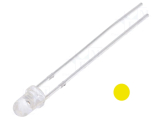 Led 3mm gelb klar 20mA 2,1V 4200-5000mcd 30°