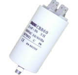 Motorkondensator 20uF 450V Ø40x70mm mit FastOn Stecker 6,3mm