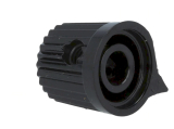 Drehknopf Ø11.4x10.5mm 4mm Achse schwarz