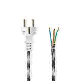 Netzkabel 3m für Bügeleisen Schutzkontaktstecker auf loses Ende