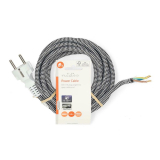 Netzkabel 3m für Bügeleisen Schutzkontaktstecker auf loses Ende
