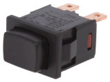 Drucktaster 1pol.16A 250V 19.8x12.9mm schwarz