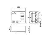 Buchse RM 2,54mm 3pol. Löt/crimp Einsätze