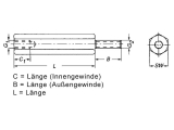 DISTANZBOLZEN METALL 25mm M3 Inn/Außen Gewinde