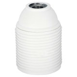 Lampenfassung E27 Iso weiß Mit Gewindemantel M1
