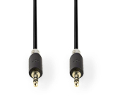 Stereo Audiokabel 3,5-mm-Stecker - 3,5-mm-Stecker 5,0m Anthrazit