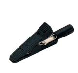 Krokoklemme klein 2mm Buchse Schwarz