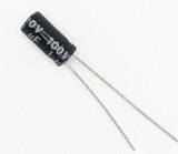 1uF/100V radial 6x12 ELKO 105°