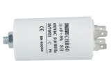 Motorkondensator 20uF 450V Ø40x70mm mit FastOn Stecker 6,3mm