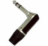 KLINKENSTECKER 6.3mm stereo Winkel Metall