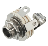 KLINKENBUCHSE 6.3mm Mono lötbar +1Öffner