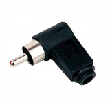 Cinch Stecker winkel schwarz Nylon