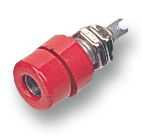 Chassisbuchse 4mm rot isoliert