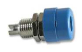 Chassisbuchse 4mm blau isoliert