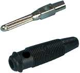 Büschelstecker 4mm schwarz Hirschmann