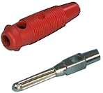 Büschelstecker 4mm rot Hirschmann
