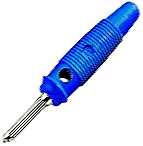 Büschelstecker 4mm blau Hirschmann