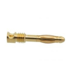 Büschelstecker 4mm Gold ohne Isolierung lötbar