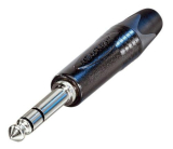 KLINKENSTECKER 6.3mm stereo gerade Black Neutrik