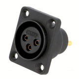 XLR Einbaudose 3p. Kunststoff wasserdicht
