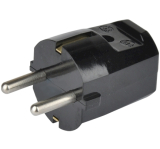 Schukostecker gerade 230V/16A schwarz
