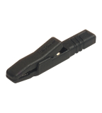 Krokoklemme groß 4mm Buchse schwarz Hirschmann