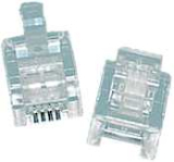 MODULAR-Stecker 6/4 RJ11 4pol. für Flachkabel
