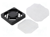 Lüfterfilter 60x60mm mit Gitter mit Wechselfilter
