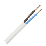Mantelleitung 2x0,75mm² flexibele Litze weiß flach (Meterware)