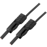 Messleitung 1.0mm² /1m schwarz berührungsgeschützt